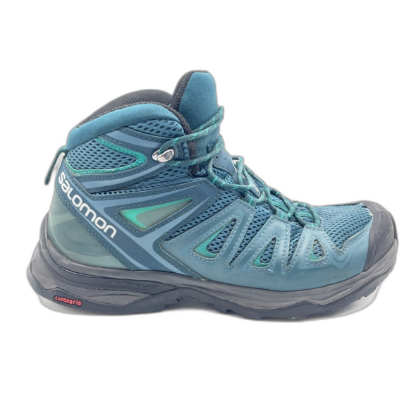 SALOMON Blue Mid Hiking Boots X Ultra Contragrip Men's Size 7 - Picture 1 of 11